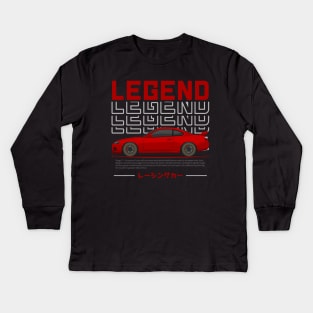 Tuner Red Silvia S15 JDM Kids Long Sleeve T-Shirt